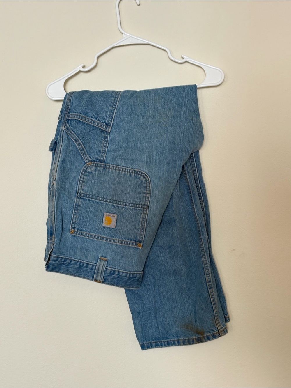 Carhartt Men's Light Blue Denim Work Jeans